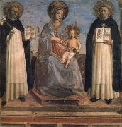 Madonna and Child with St Dominic and St Thomas Aquinas, Fra Beato